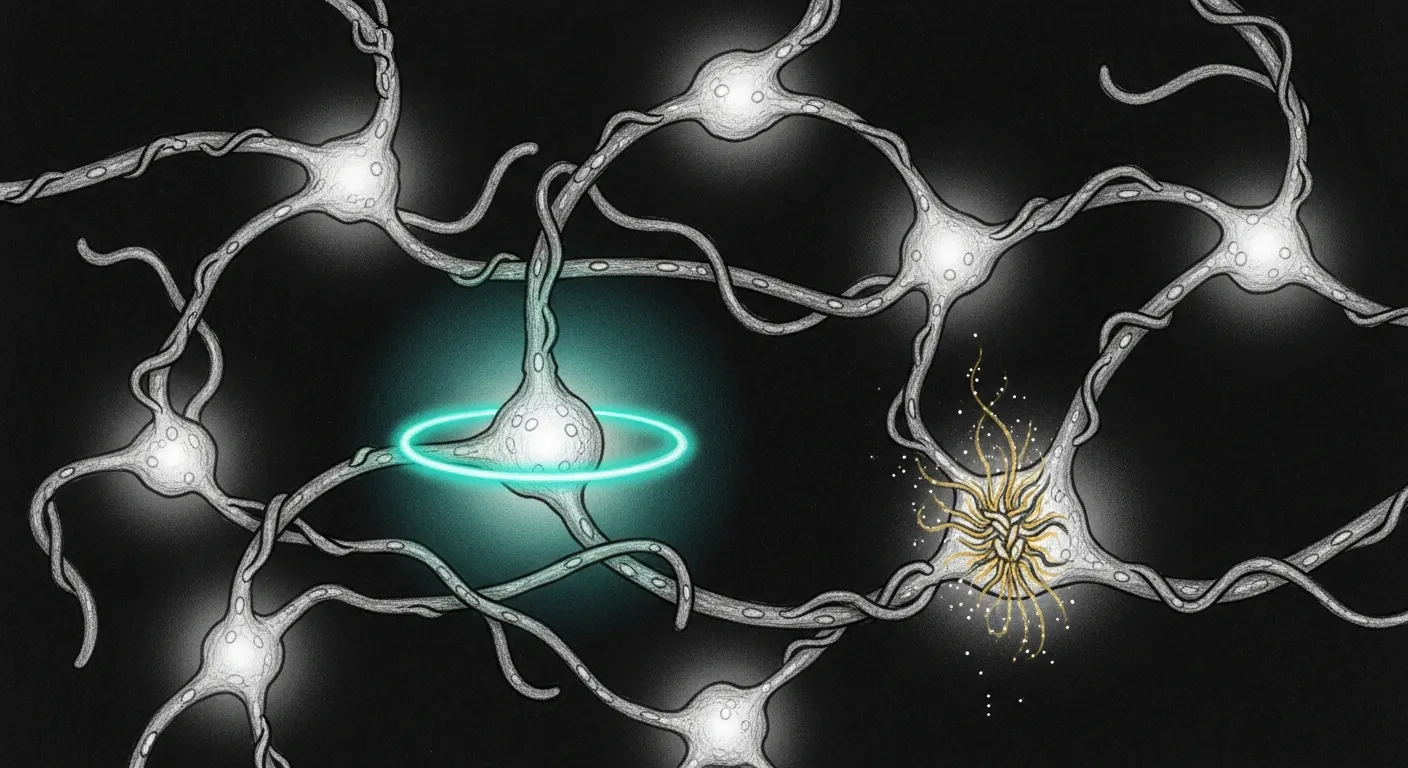 Living Force deployment — glowing service nodes laced together by living vines; one is stitching a wound shut with golden filament before the others notice anything was wrong.